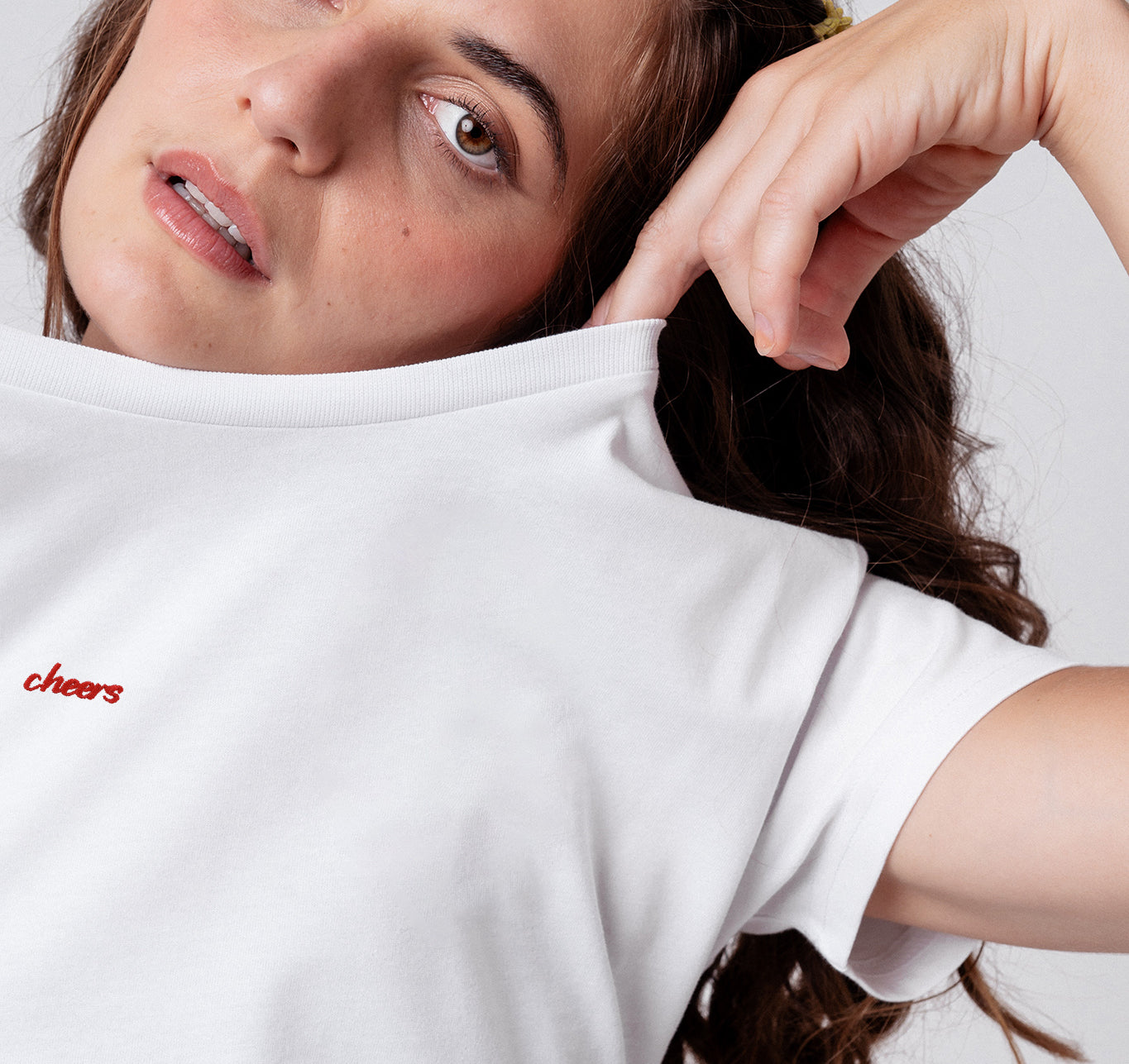 Cheers Collection | Besticktes Bio Baumwoll Frauen T-Shirt