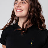Weinflasche | Besticktes Bio Baumwoll Frauen T-Shirt