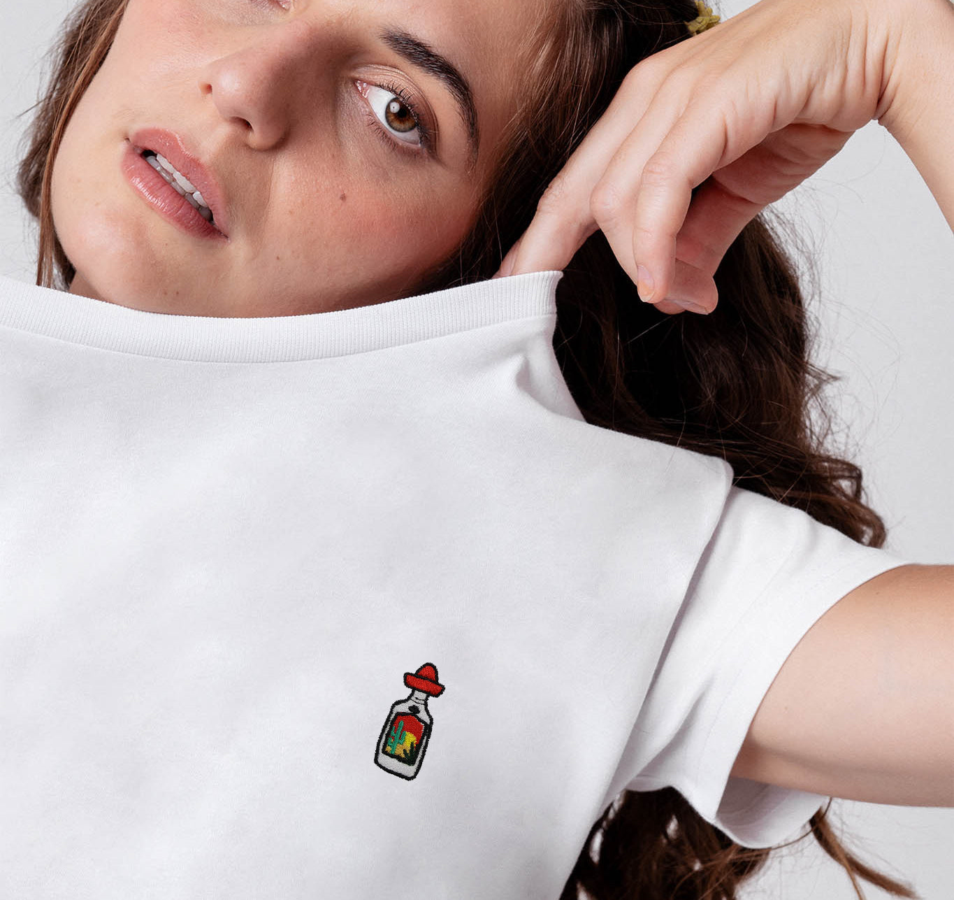 Sierra Tequila | Besticktes Frauen Bio Baumwoll T-Shirt