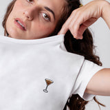 Espresso Martini | Besticktes Bio Baumwoll Frauen T-Shirt