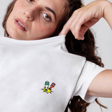 Kleiner Klopfer | Besticktes Frauen Bio Baumwoll T-Shirt