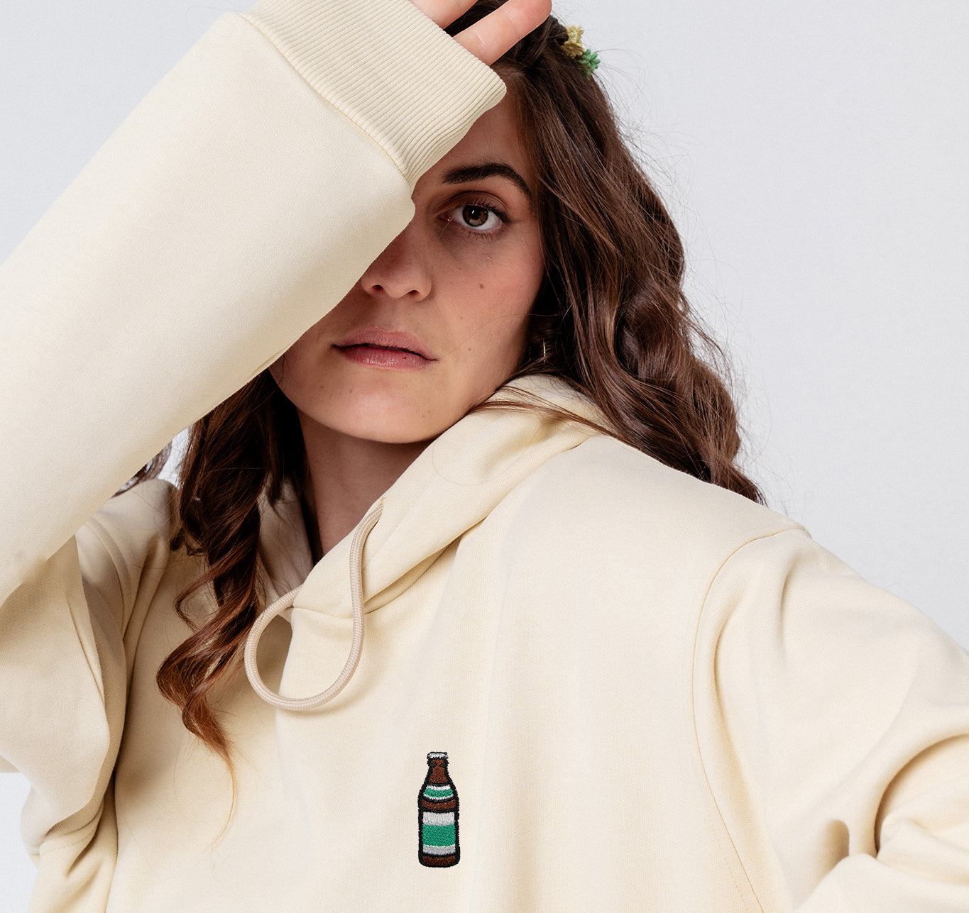 Helles | Bestickter Bio-Baumwoll Frauen Hoodie