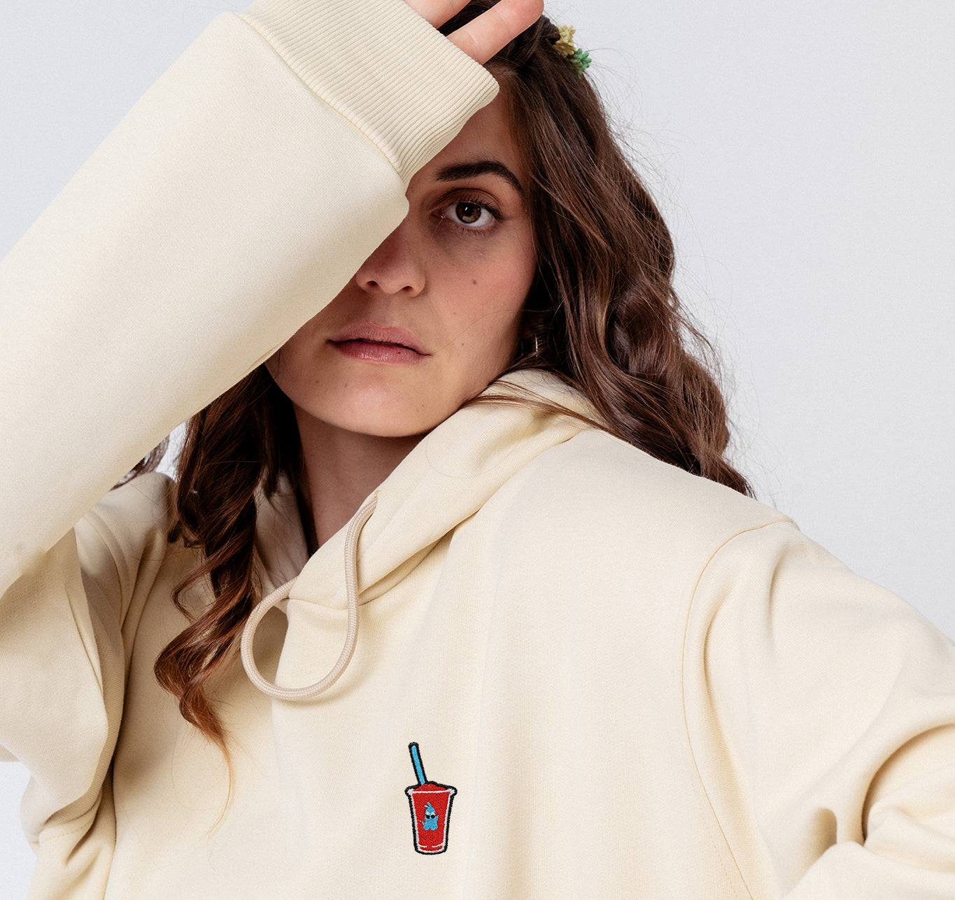 MonsterSlush | Bestickter Bio-Baumwoll Frauen Hoodie