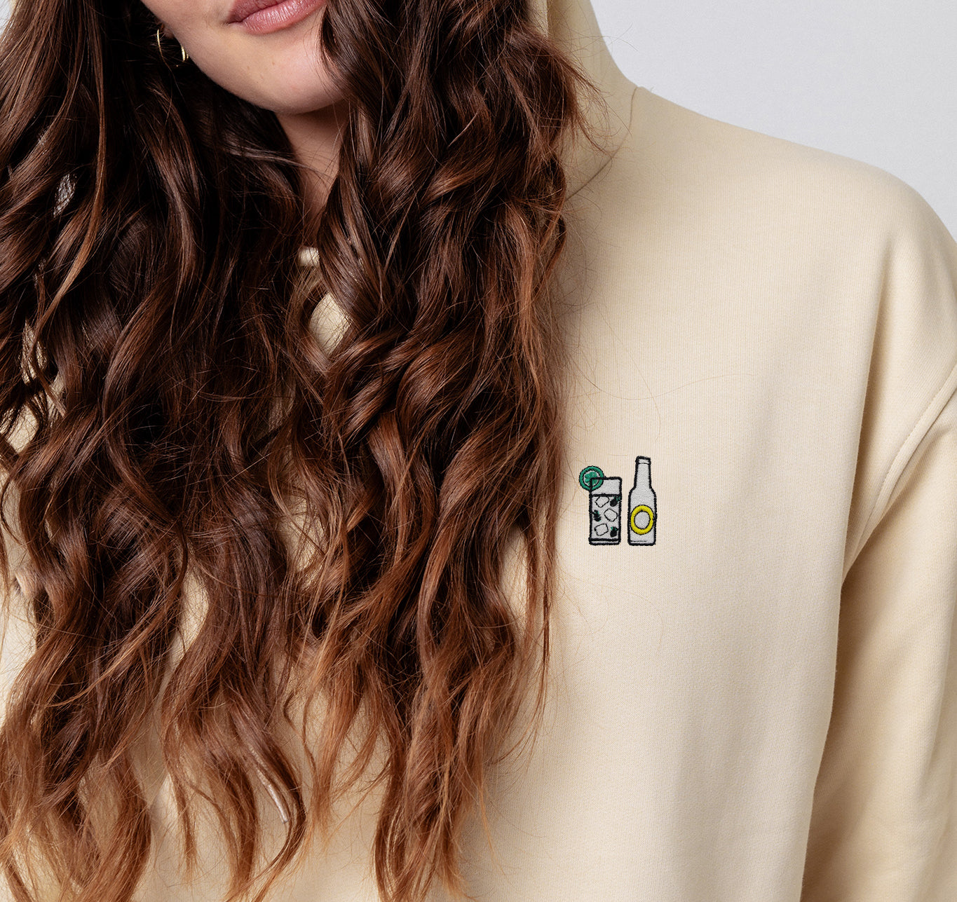 Gin Tonic | Bestickter Bio-Baumwoll Frauen Hoodie