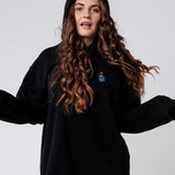 Glühwein | Bestickter Bio-Baumwoll Frauen Hoodie