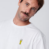 Weißbier | Besticktes Bio Baumwoll Unisex T-Shirt