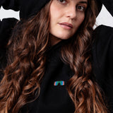schnelle Brille| Bestickter Bio-Baumwoll Frauen Hoodie