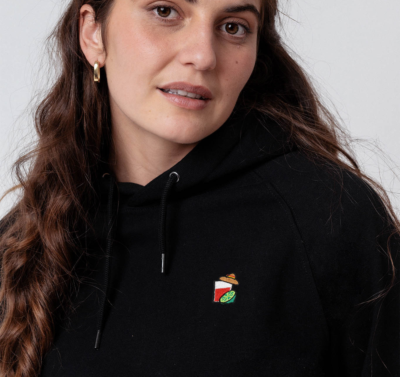 Mexikaner| Bestickter Bio-Baumwoll Frauen Hoodie