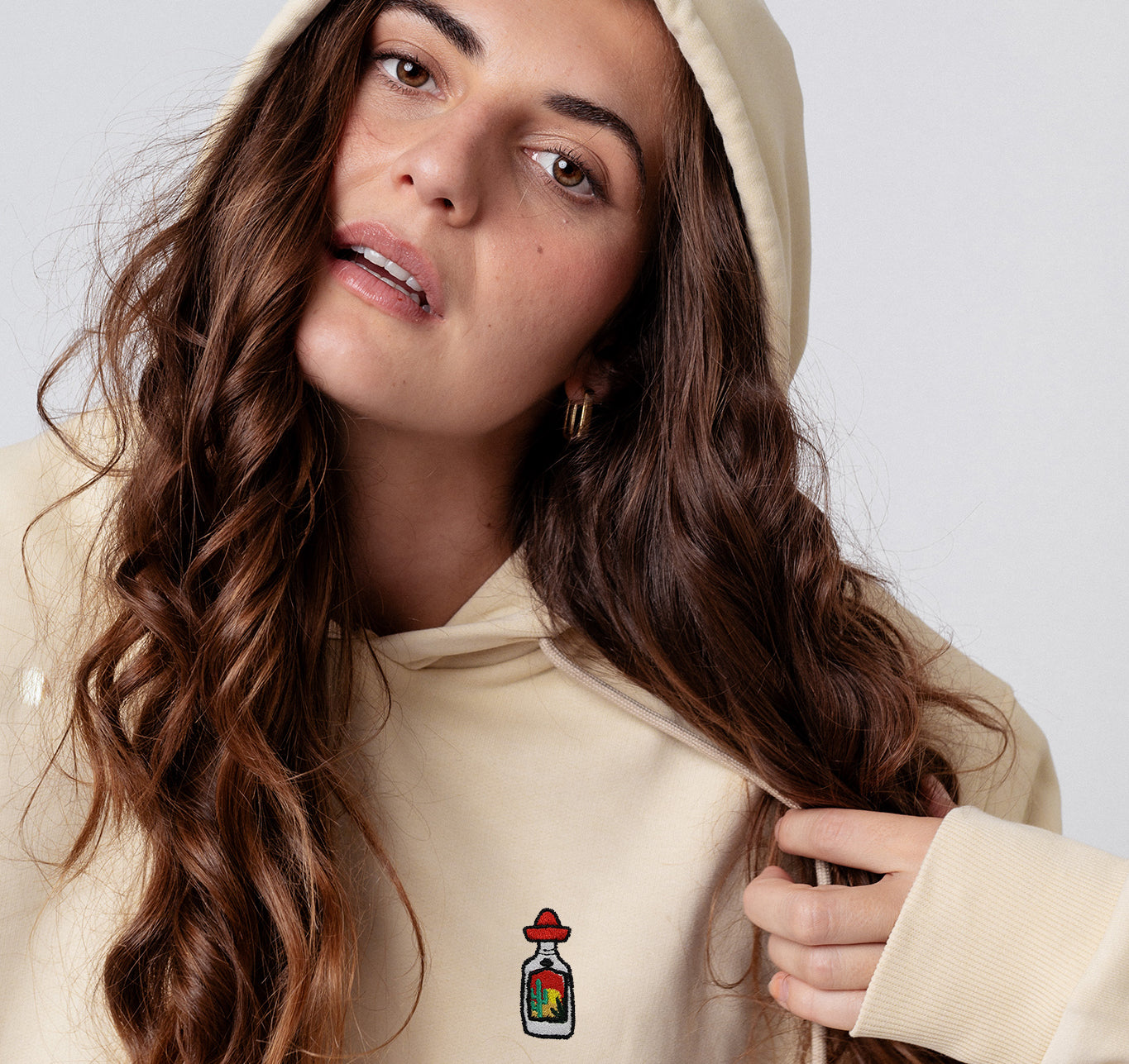 Sierra Tequila | Bestickter Bio-Baumwoll Frauen Hoodie