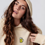 Maßkrug | Bestickter Bio-Baumwoll Frauen Hoodie