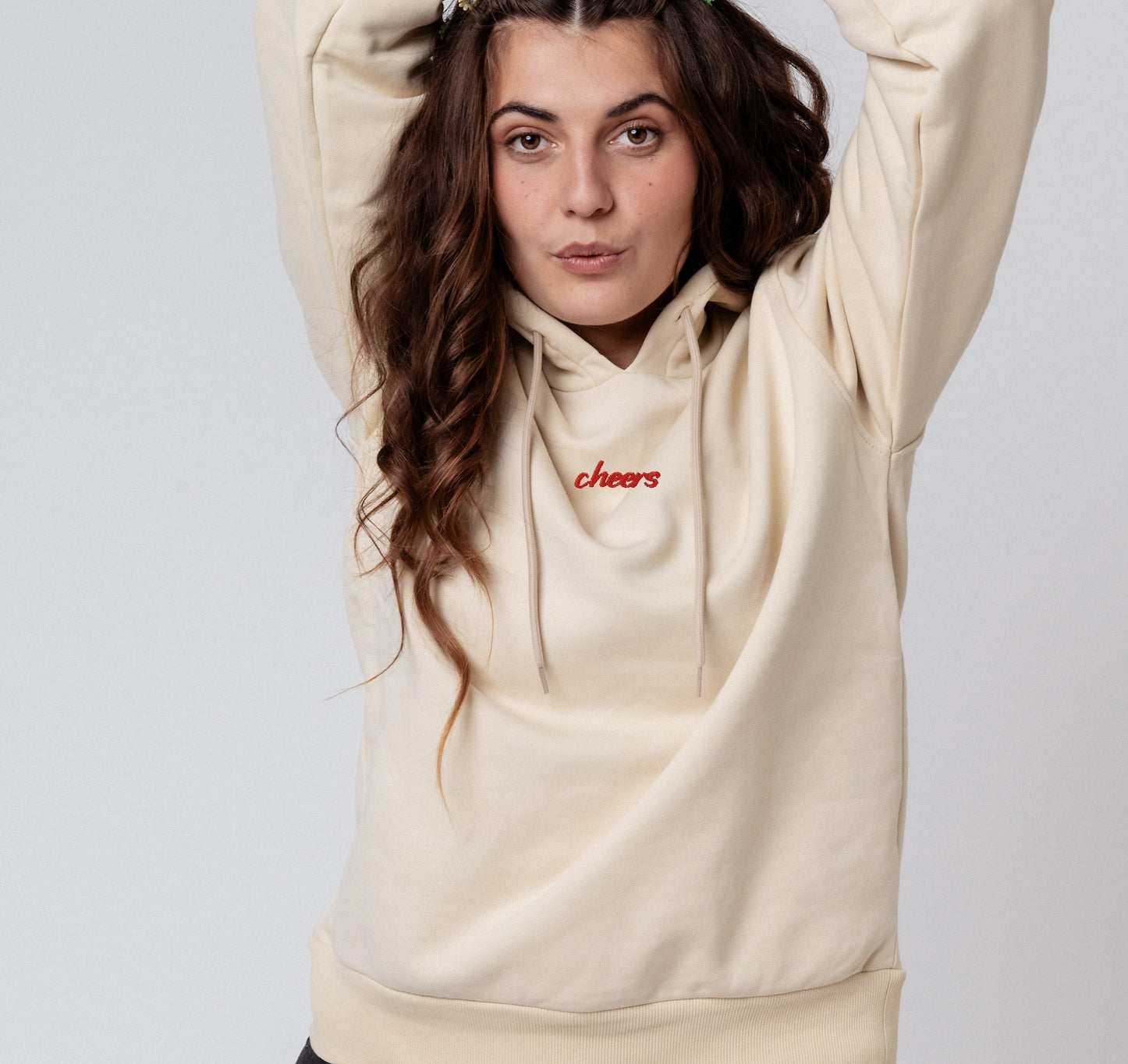 Cheers Collection | Bestickter Bio-Baumwoll Frauen Hoodie
