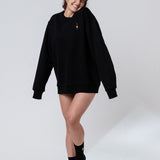 Weinflasche | Bestickter Bio-Baumwoll Unisex Pullover