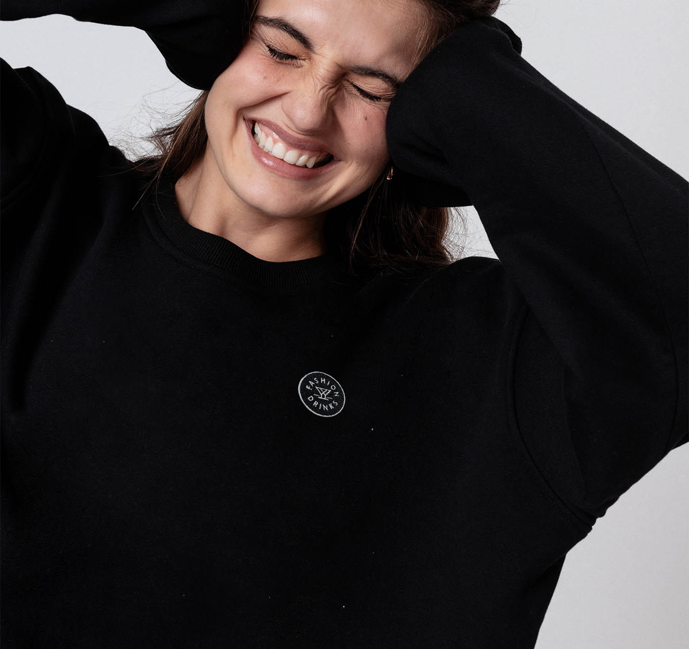 Fashion Drinks | Bestickter Bio-Baumwoll Frauen Pullover