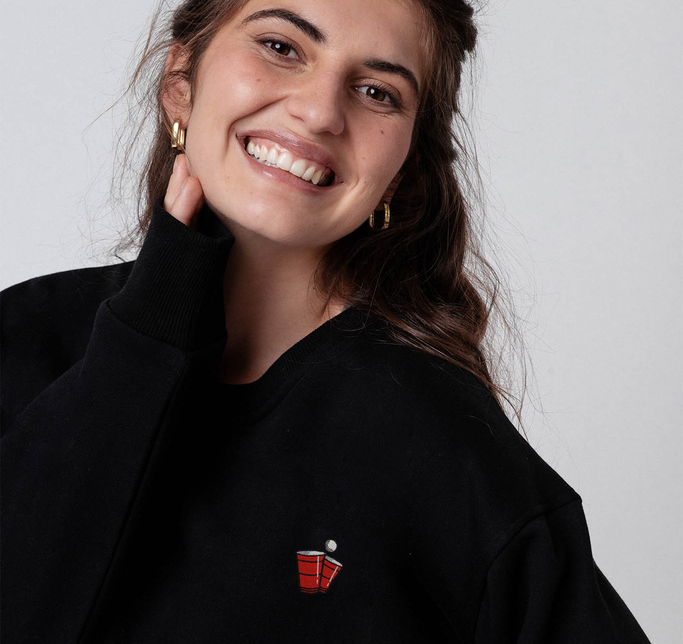 Beerpong | Besticker Bio Baumwoll Frauen Pullover