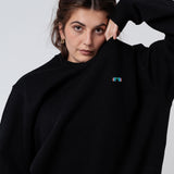 schnelle Brille | Bestickter Bio-Baumwoll Unisex Pullover