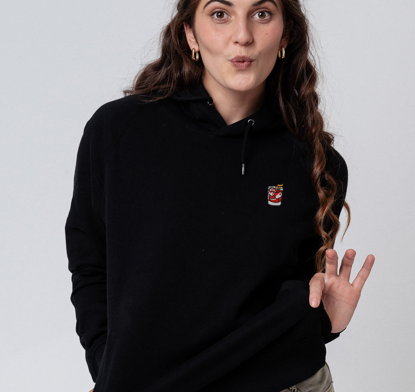 Negroni | Bestickter Bio-Baumwoll Frauen Hoodie