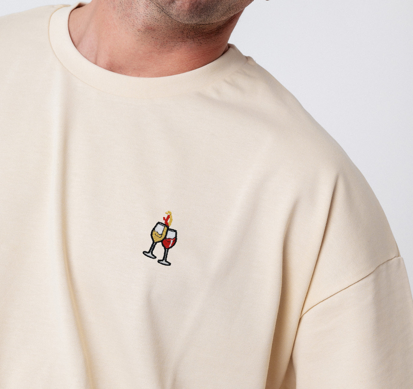 Wein Duett | Heavy Oversized Bio Baumwoll T-Shirt