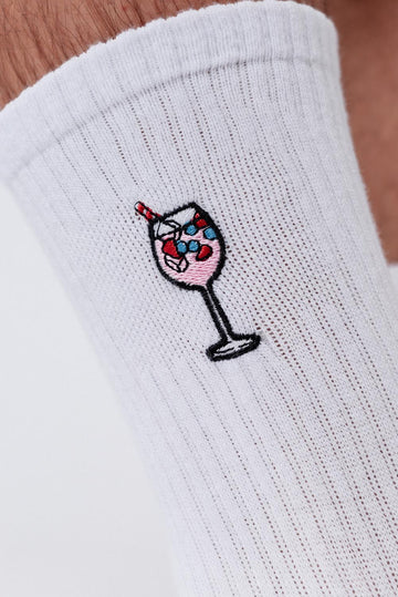 Wildberry Spritz | Bestickte Bio Baumwoll Socken