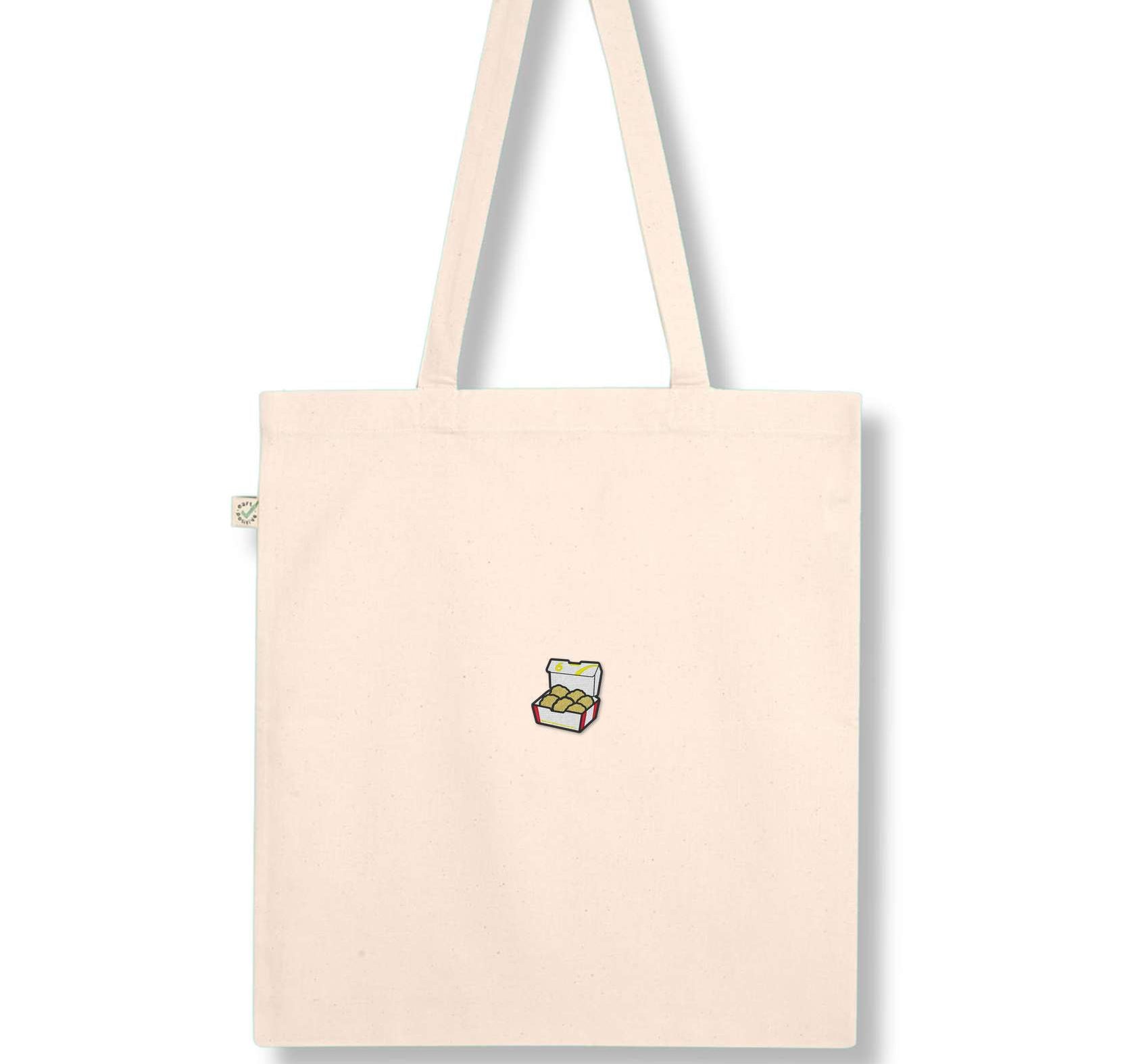 6er Nuggets | Bestickte Bio Baumwoll Tasche