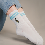Mangaroca Batida de Côco | Bestickte Bio Baumwoll Socken
