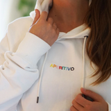 B-Ware | Aperol Spritz I Bio-Baumwoll Hoodie unisex | creme I S I Stick oben mittig