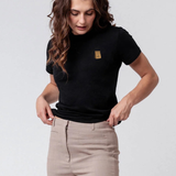 Coffee Bag | Besticktes Bio Baumwoll Frauen T-Shirt