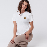 Coffee Bag | Besticktes Bio Baumwoll Frauen T-Shirt
