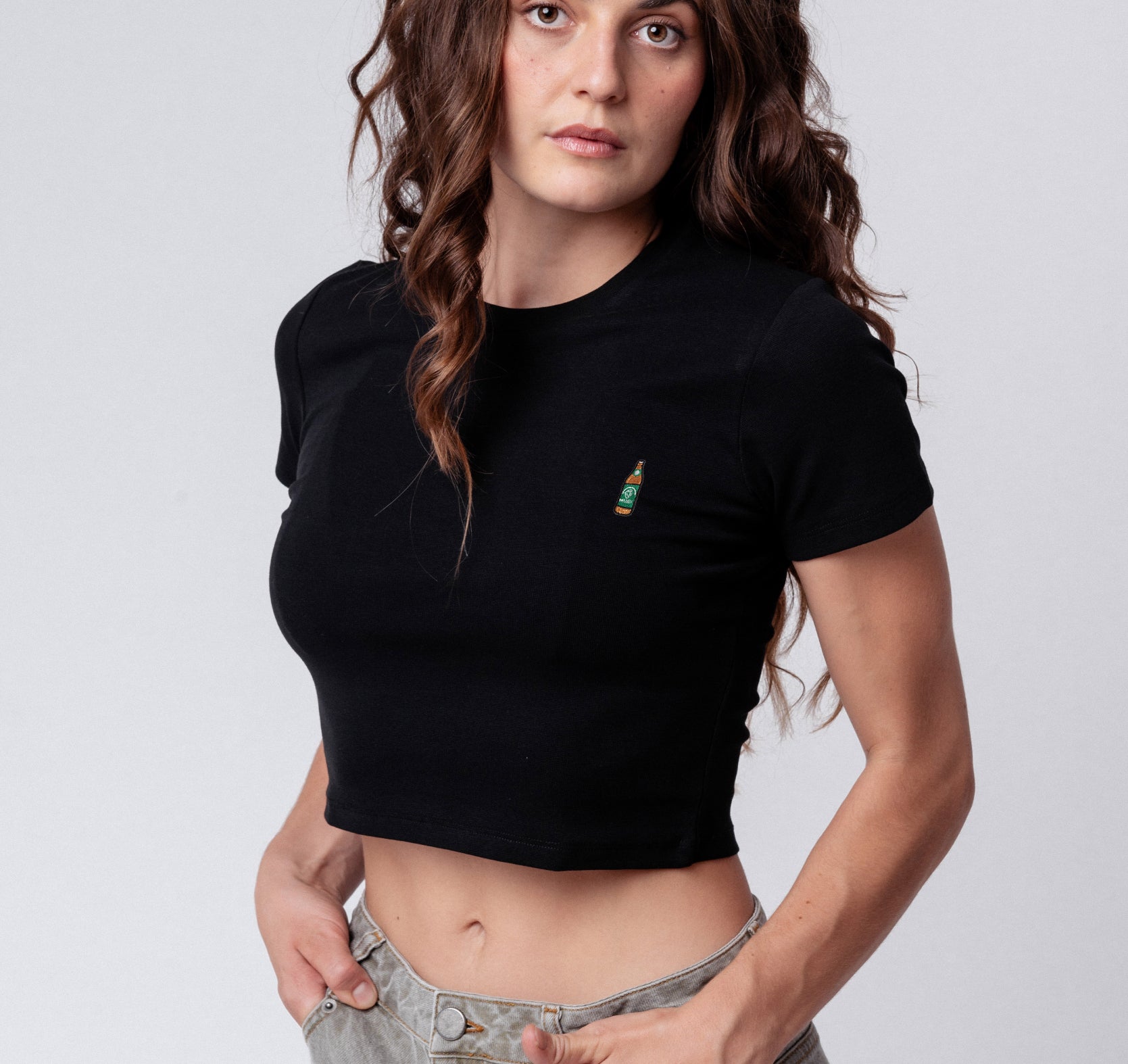 Starnberg Bräu | Besticktes Bio Baumwoll Cropped T-Shirt