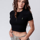 Starnberg Bräu | Besticktes Bio Baumwoll Cropped T-Shirt