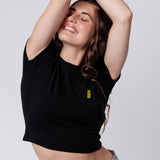 Ottakringer | Besticktes Bio Baumwoll Cropped T-Shirt