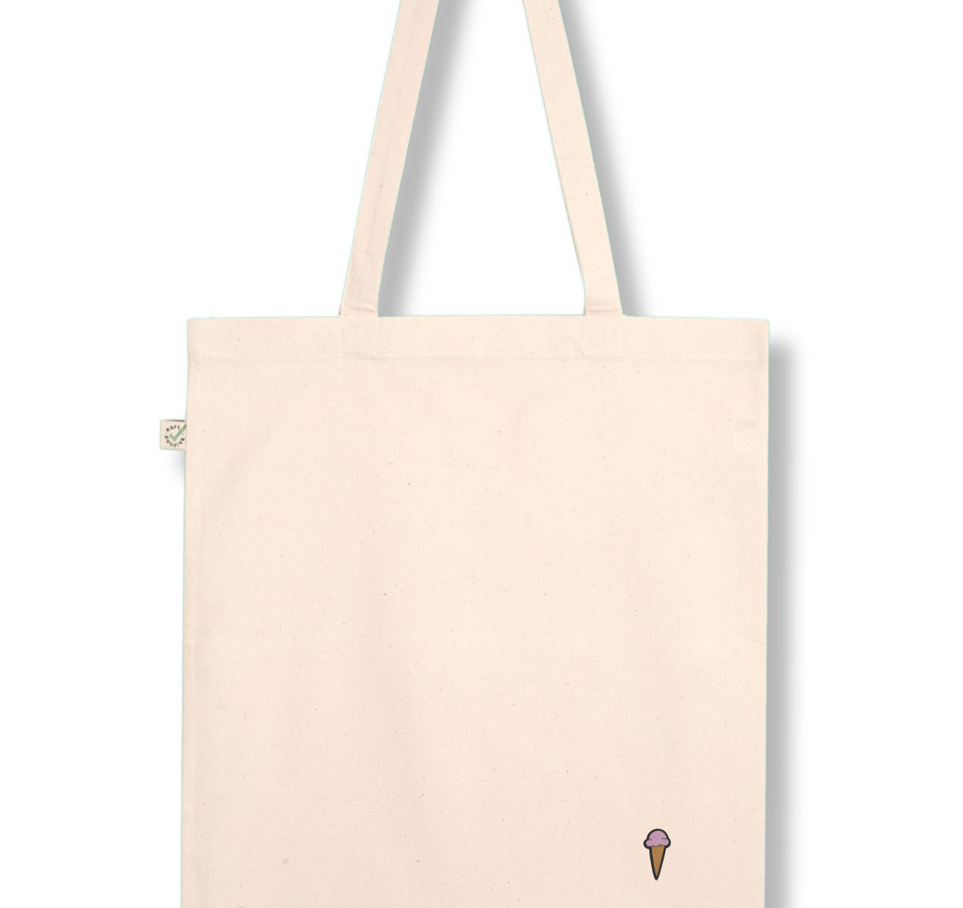 Eis | Bestickte Bio Baumwoll Tasche