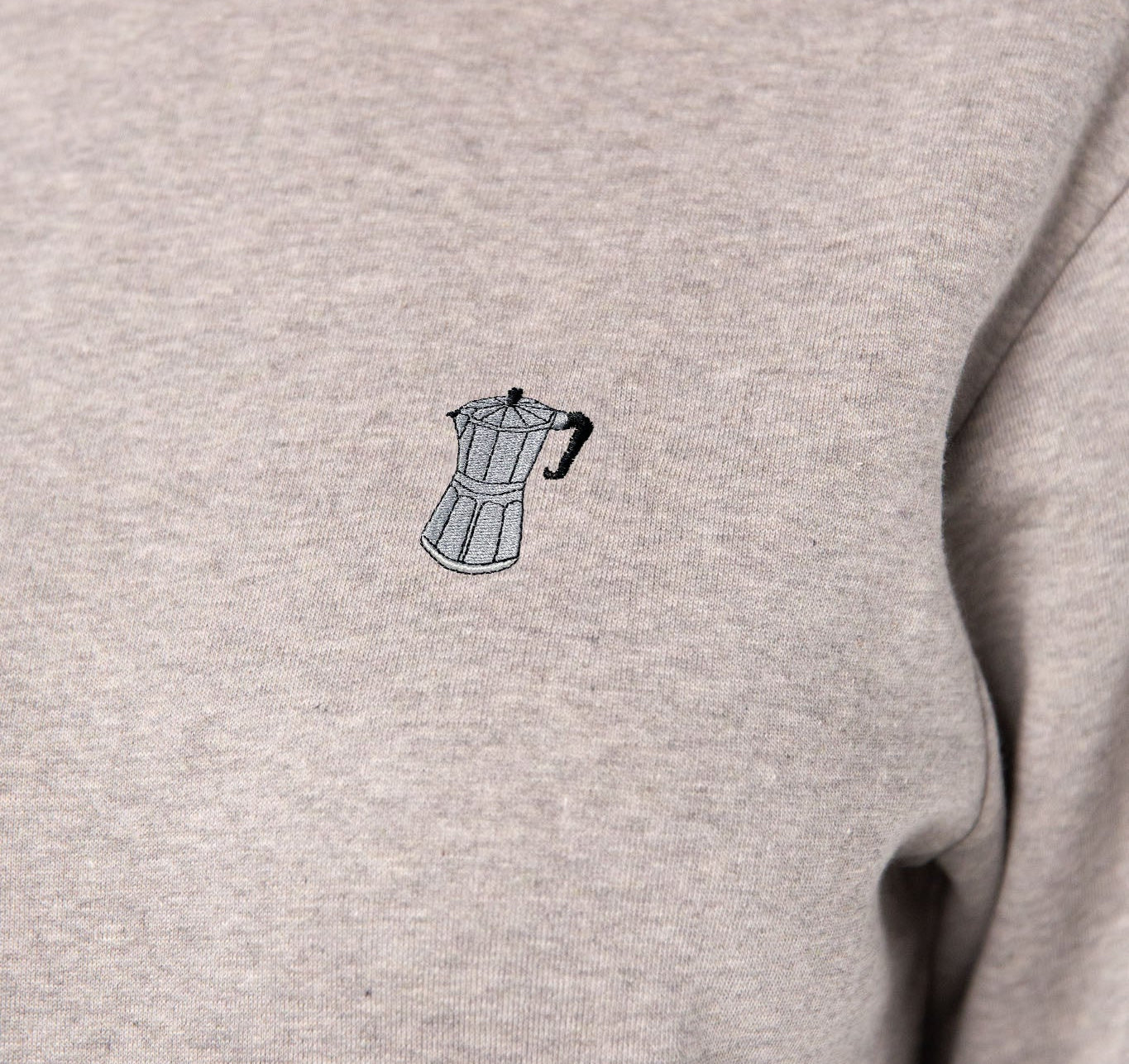 Espressokocher | Bestickter Bio-Baumwoll Frauen Pullover