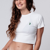Jalapeno | Besticktes Bio Baumwoll Cropped T-Shirt
