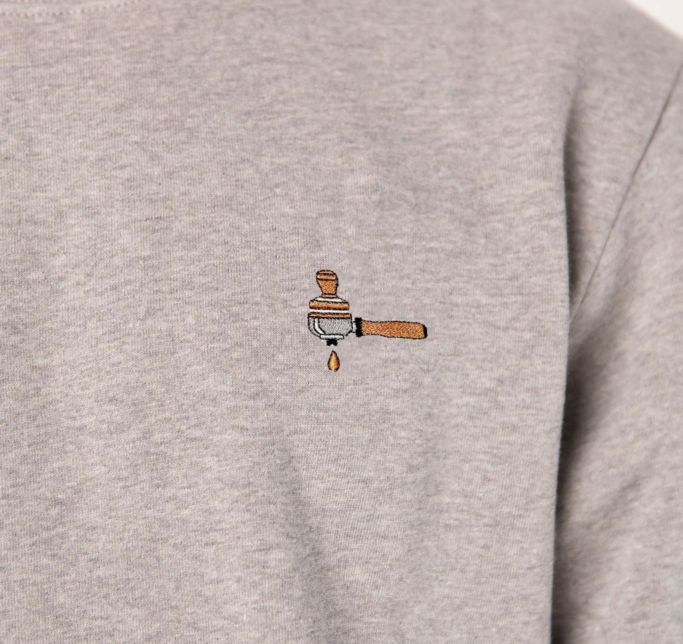 Siebträger & Tamper | Bestickter Bio-Baumwoll Unisex Pullover