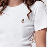 Noodlebox | Besticktes Bio Baumwoll Cropped T-Shirt