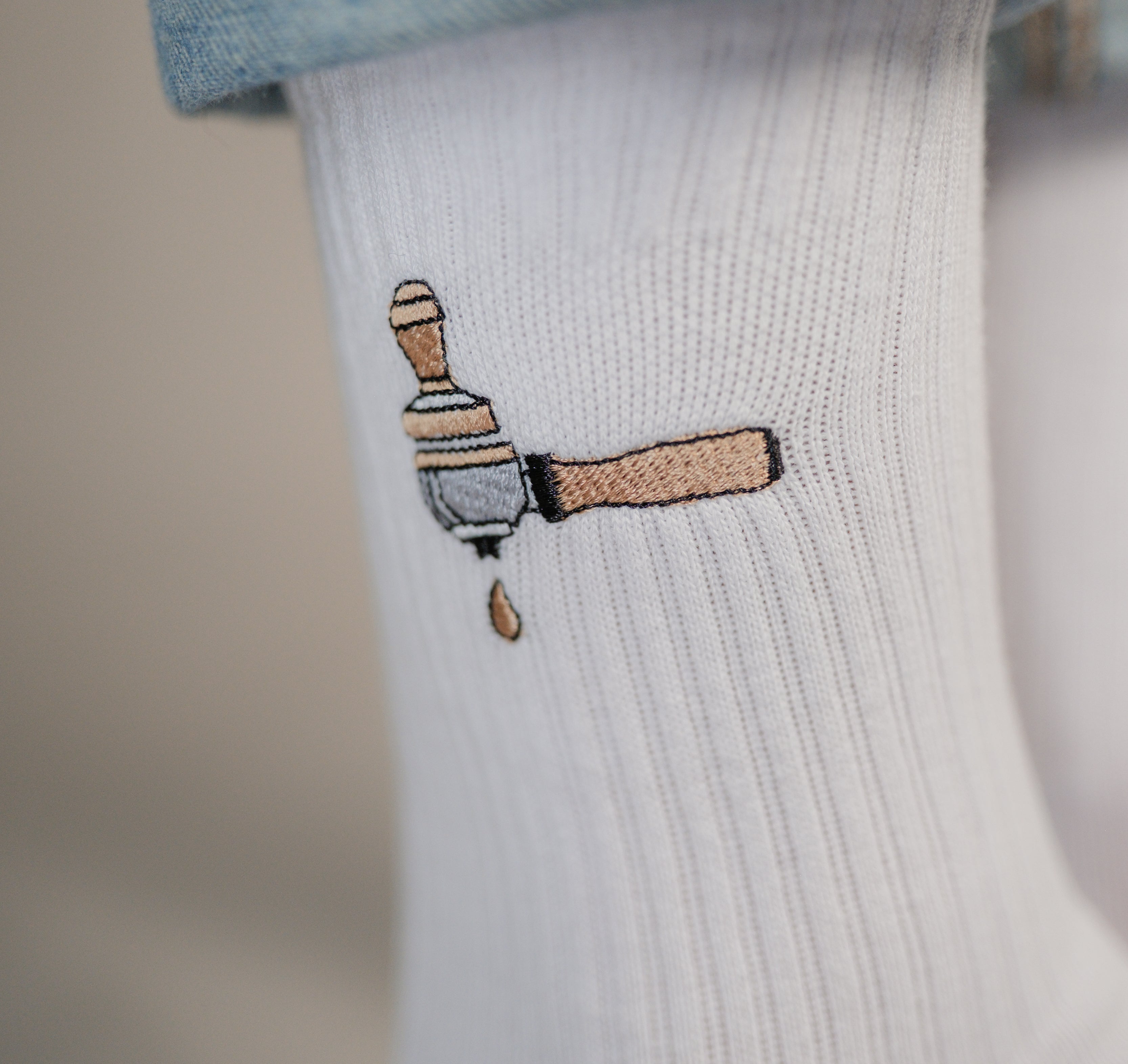 Siebträger & Tamper | Bestickte Bio Baumwoll Socken