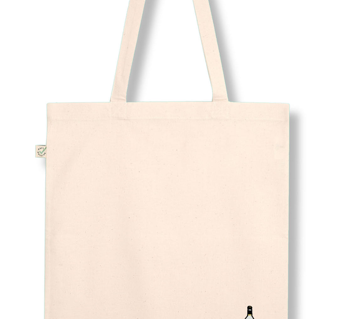 Kirschwasser | Bestickte Bio Baumwoll Tasche