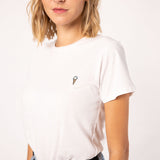 Eis | Besticktes Bio Baumwoll Frauen T-Shirt