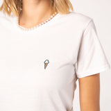 Eis | Besticktes Bio Baumwoll Frauen T-Shirt