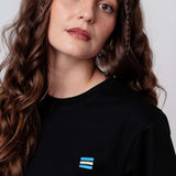 Argentinien | Minimal Flag – Besticktes Bio-Baumwoll Fan Shirt