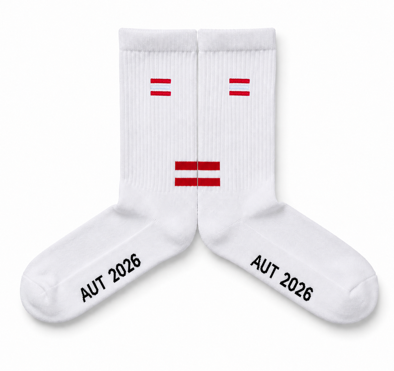 Österreich | Minimal Flag – Bio-Baumwoll Fan Socken