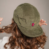 Beerpong Randtreffer Camper-Cap dunkelgrun Cord Camper Cap