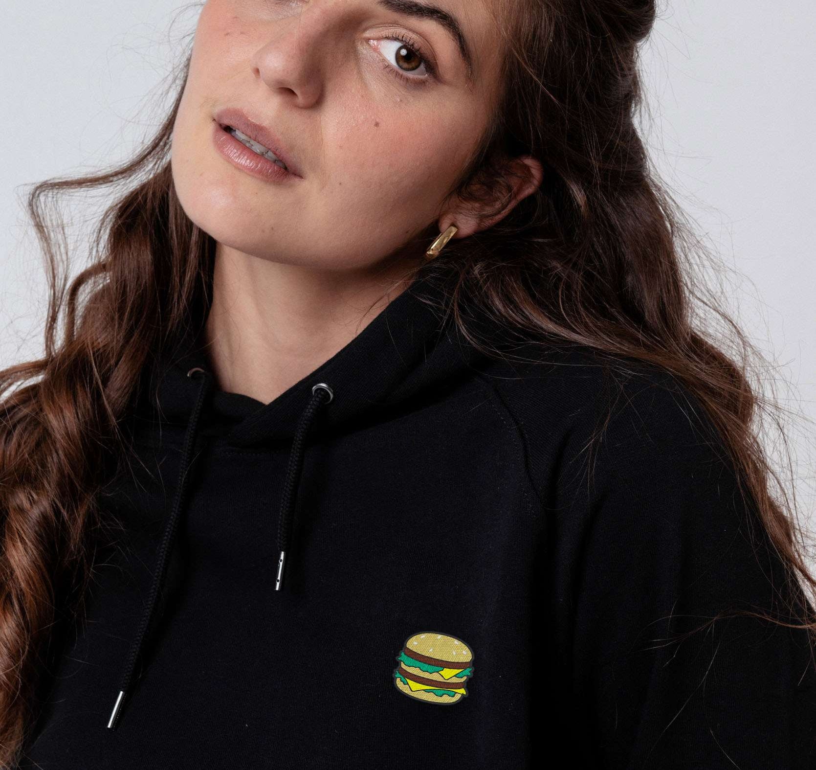 BigBurger | Bestickter Bio Baumwoll Unisex Hoodie