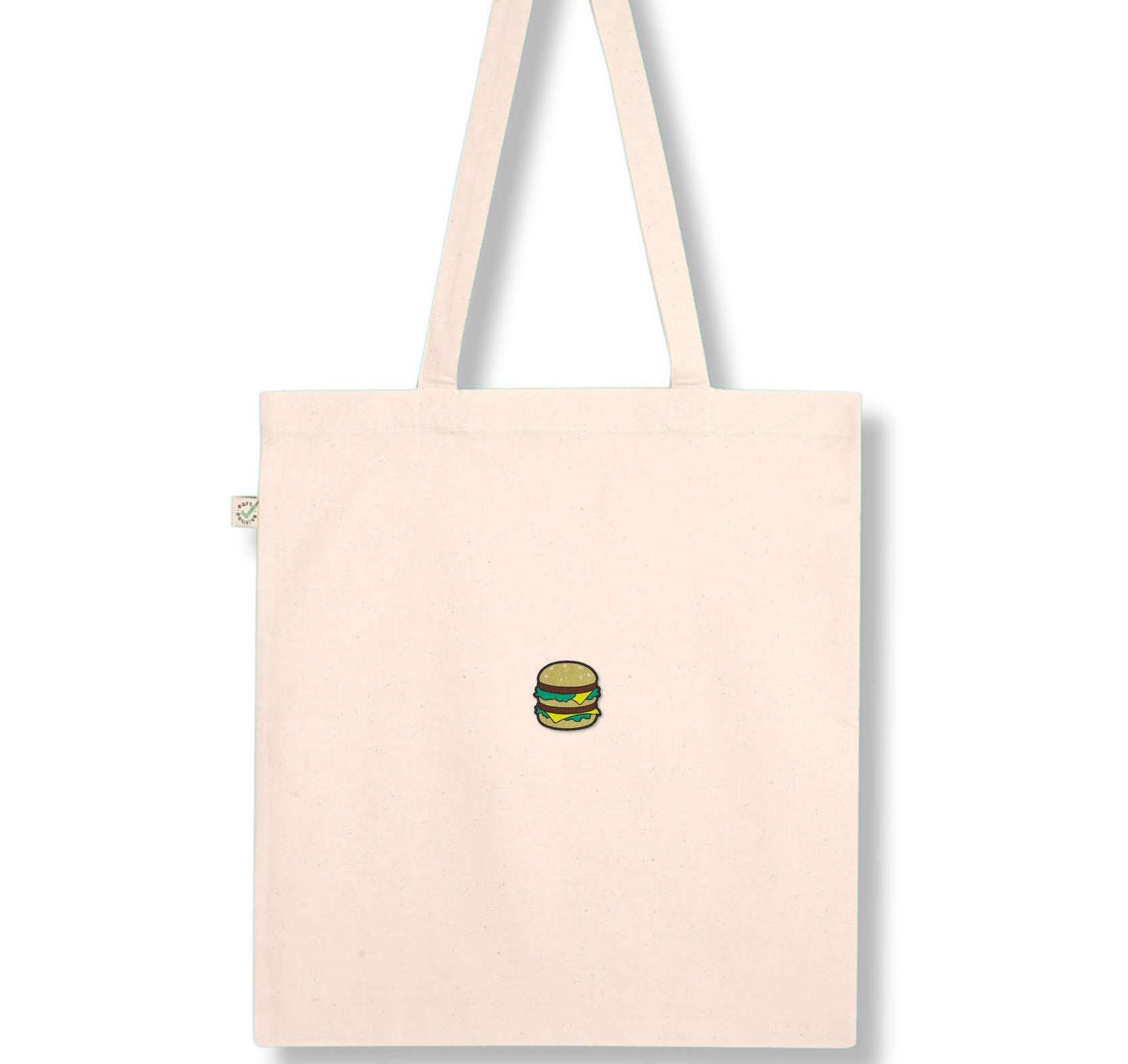 BigBurger | Bestickte Bio Baumwoll Tasche