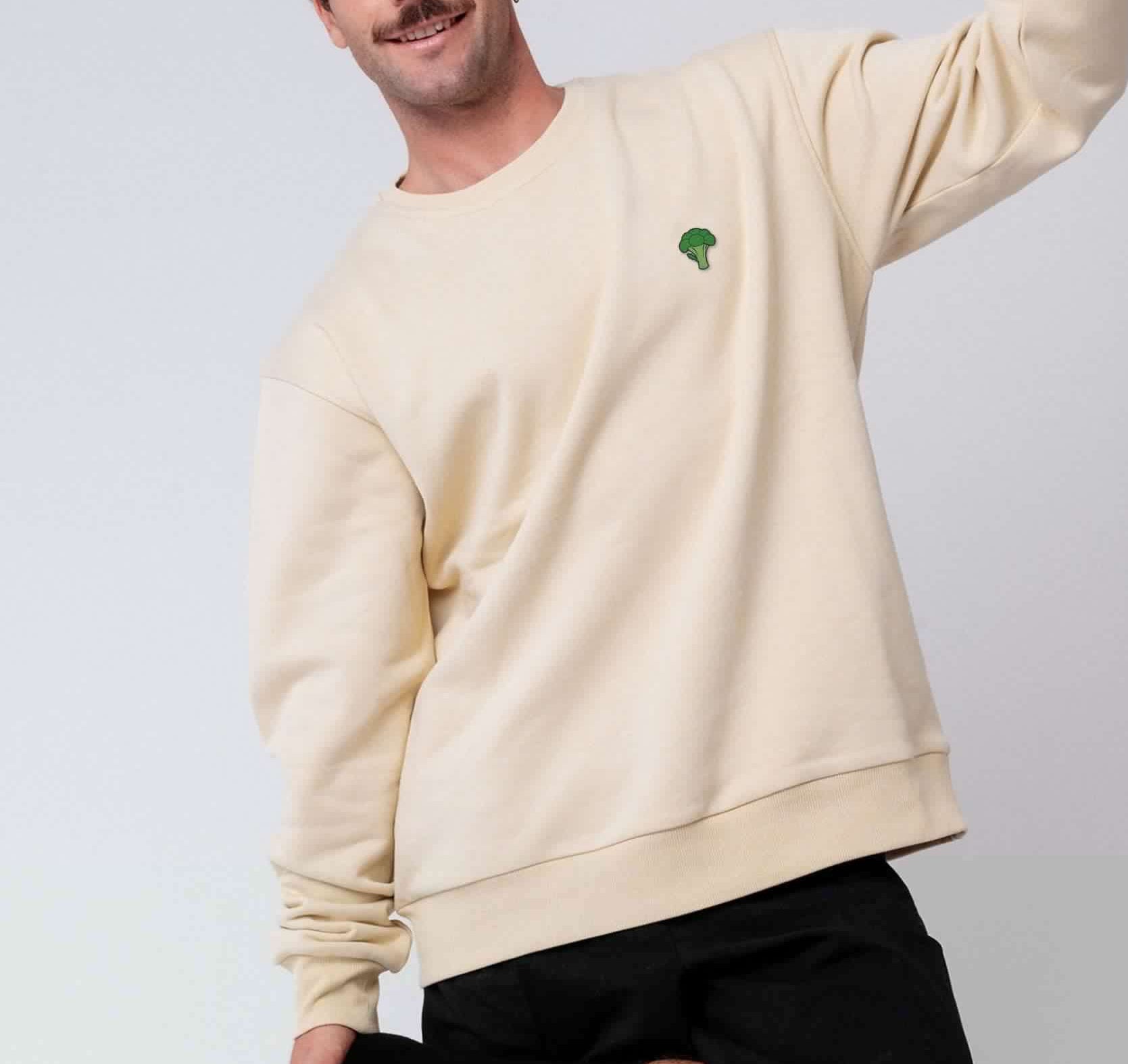 Brokkoli | Besticker Bio Baumwoll Unisex Pullover