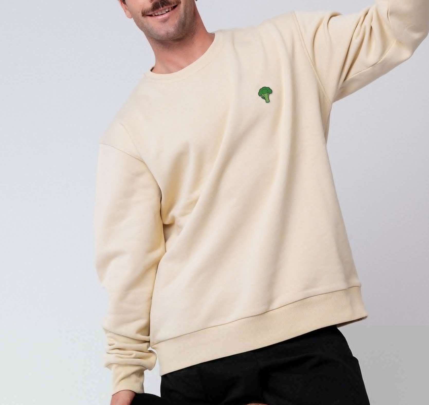 Brokkoli | Besticker Bio Baumwoll Unisex Pullover