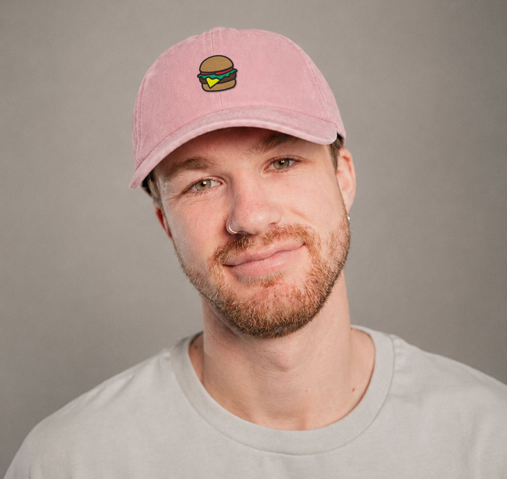 Burger Vintage Dusty Pink Vintage Cap