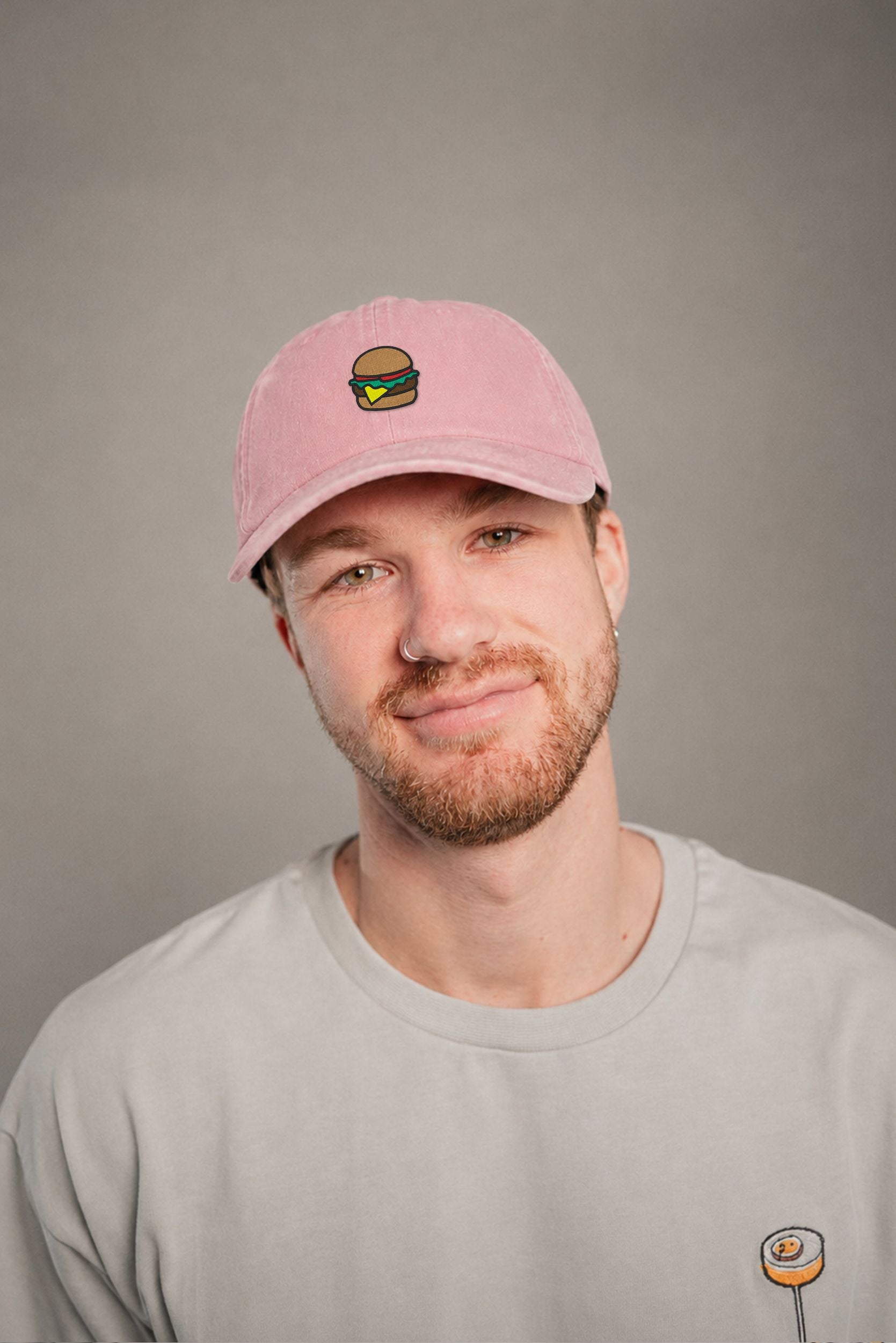 Burger Vintage Dusty Pink Vintage Cap