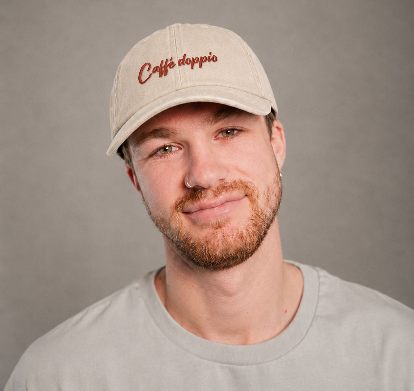 Caffe Doppio Vintage Sand Vintage Cap
