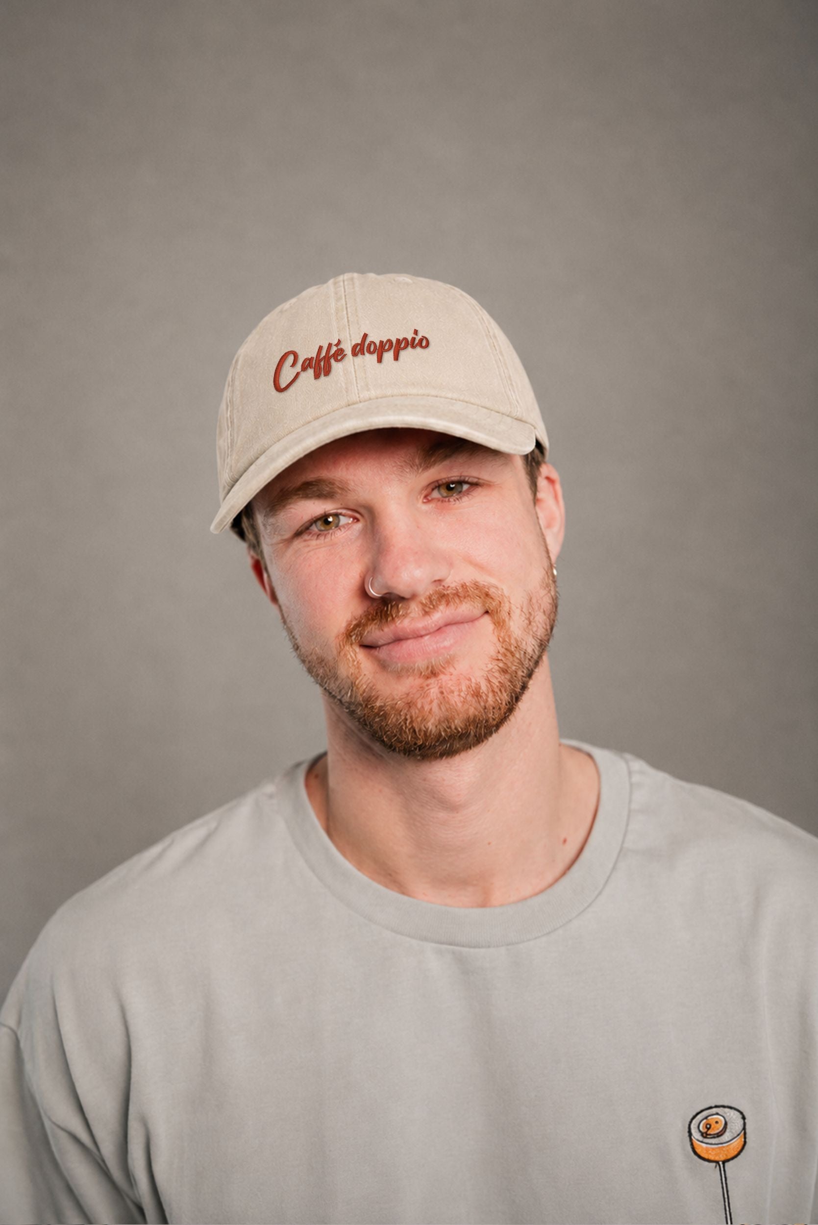Caffe Doppio Vintage Sand Vintage Cap